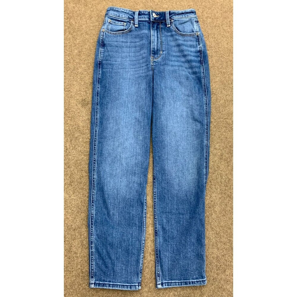 Abercrombie & Fitch Jeans Womens 0 High Rise Mom Straight Whiskered Denim
